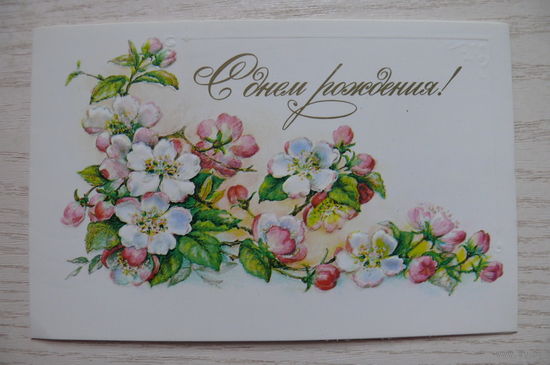 Бодрихина Л., С днем рождения! 1988, двойная, подписана.