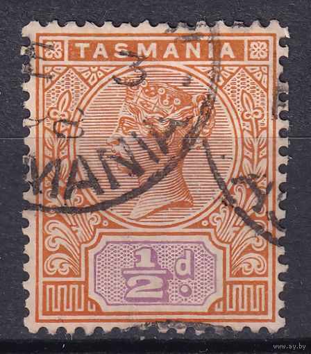 28.Aust. Великобритания. Австралийские штаты. Тасмания. Виктория. Стандарт. 1892/99 г. 1/2d. Mi.#51.