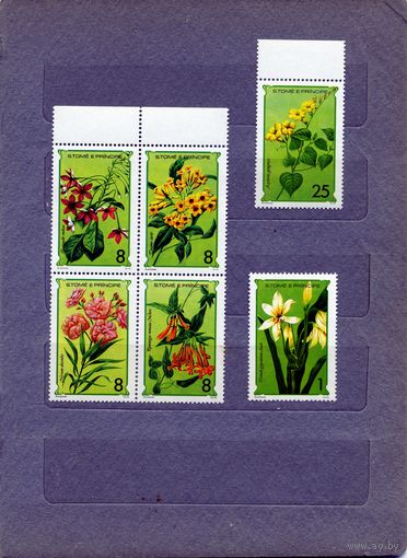 Сан Томе и Принсипи, 1979 ФЛОРА** Мi 568-573    8 евро