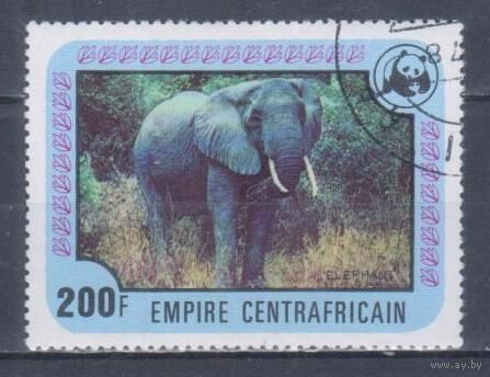 [2298] ЦАР 1978. Фауна.Африканский слон. Гашеная марка.