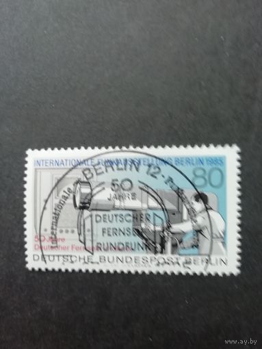 Западный Берлин 1985 Марка "Международная выставка телевидения. 50 лет Немецкому телевизионному вещанию" (гашеная с клеем) Mi.741 каталог 2.00 евро