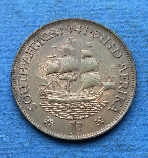 Южная Африка Британский доминион 1 пенни 1941 Георг VI
