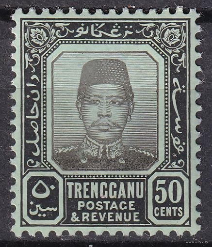 278.BrK. Великобритания. Колонии. Британская Малайя. Тренгану. Султан Зайн аль-Абидин. 1910 г. Стандарт. 50c. Mi.#15.