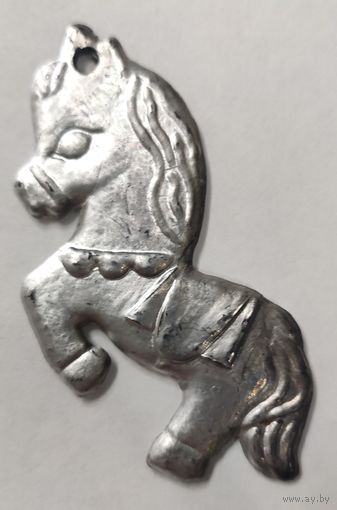 Елочная игрушка СССР пластик. Лошадка