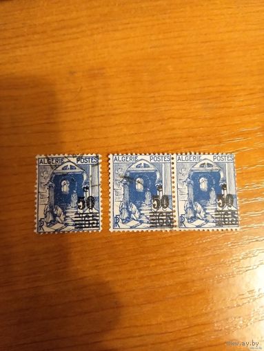 1941 французская колония Алжир надпечатки разновидности архитектура (1-8)