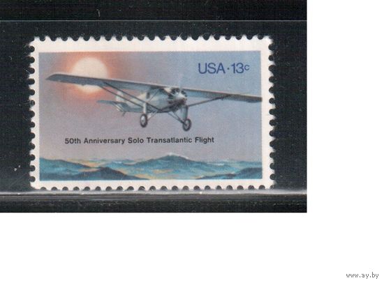 США-1977, (Мих.1298) , * (без клея)  , Авиация , Самолет(одиночка)