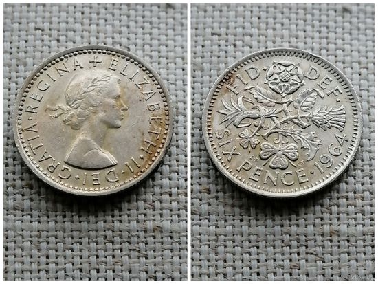 Великобритания 6 пенсов 1964