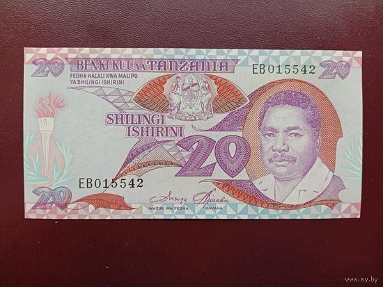 Танзания 20 шиллингов 1987 UNC