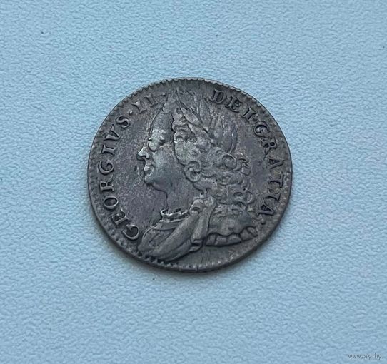 ВЕЛИКОБРИТАНИЯ  6 пенсов 1757 г.