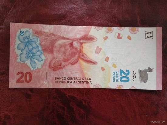 20 песо Аргентина 2017 г.