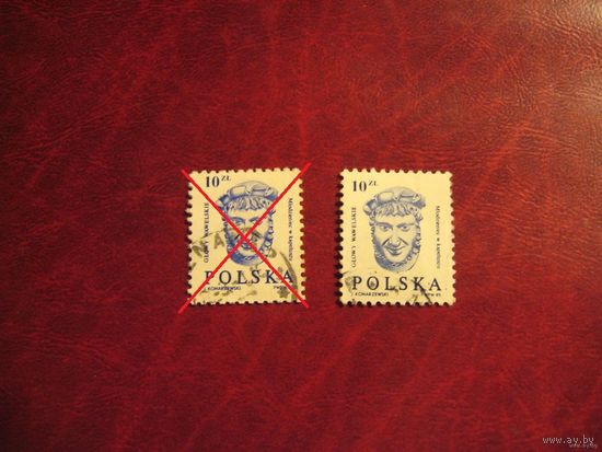 Марка Вевельские головы 1986 год Польша