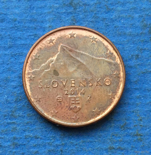 Словакия 1 евроцент 2014