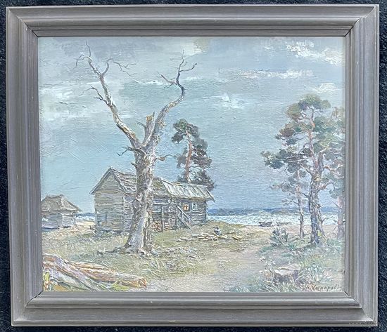 Ходорович В.П "На поўначы", 1994г. Холст, масло. Размер 38х46 см.