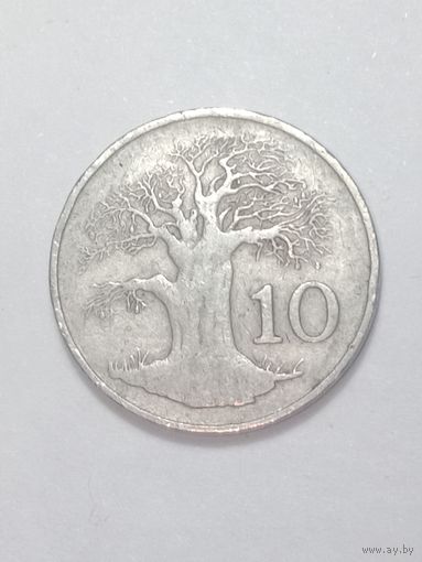 Зимбабве 10 центов 1980 года .
