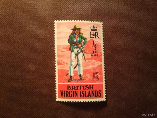 Британские Виргинские острова 1970 г.Мэри Рид( 1685–1721)-самая известная женщина-пират в истории./33а/