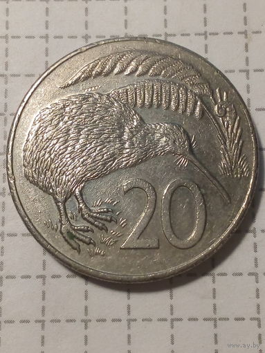 20 центов Новая Зеландия 1987 год