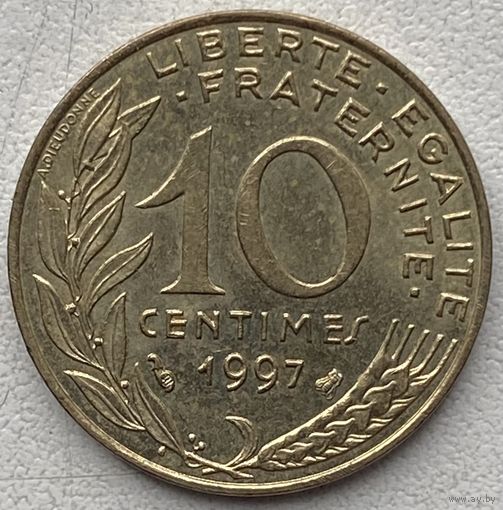 Франция 10 сантимов 1997 г.