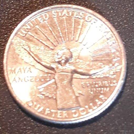 25 центов (квотер) 2022 D США  Майя Ангела