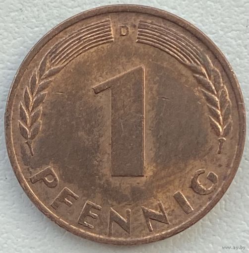 Германия 1 пфенниг 1950 г. D