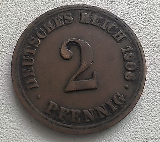 Германия 2 пфеннига, 1906 A 4-4-29