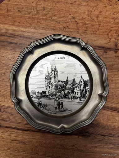 Тарелка оловянная