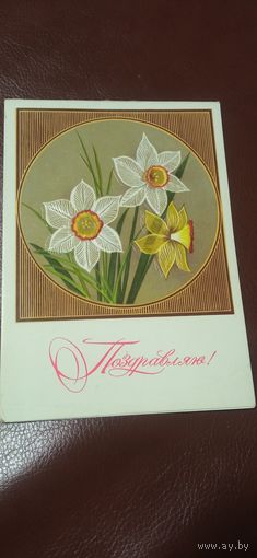 Открытка Поздравляю 1982. Чмаров.