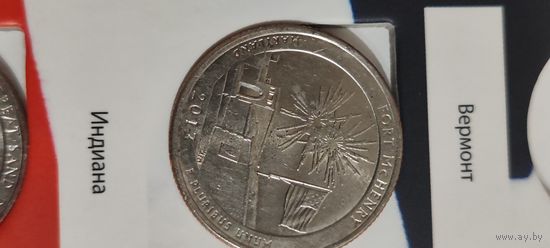 США. 25 центов (квотер) Национальный мемориал Форт Мак Генри 2013