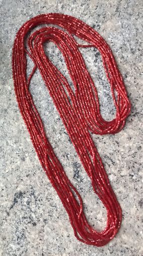 Нитка с сатиновым бисером