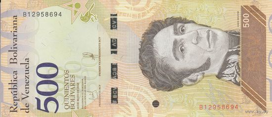 Венесуэла	500 боливар 2018 (UNC)