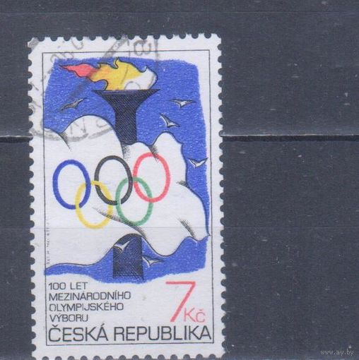 [1727] Чехия 1994. Спорт.Олимпика.100 лет МОК. Одиночный выпуск.Гашеная марка.