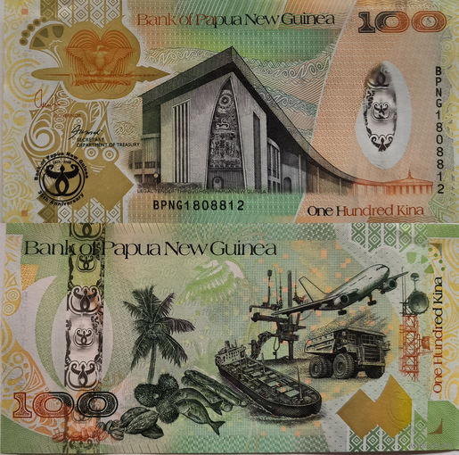 Папуа-Новая Гвинея 100 Кина 2008 UNC П1-462
