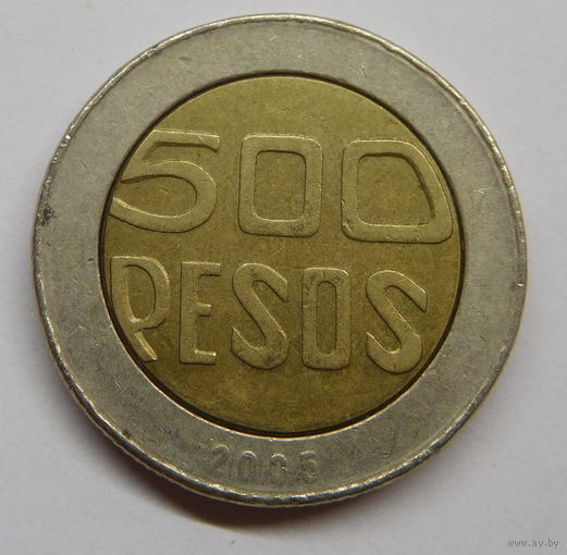 Колумбия 500 песо 2005 г