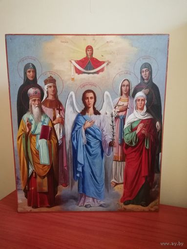 Икона Избранные Святые. Семейная. Подписная