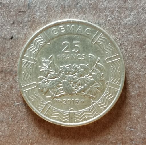 Центральная Африка (BEAC) 25 франков, 2019 г., KM# 20