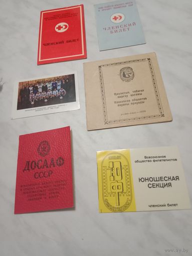Членские билеты + календарик Динамо Минск чемпион 1982 г