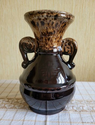 Ваза/амфора, обливная керамика, винтаж.