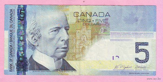 Канада. 5 долларов 2006 год