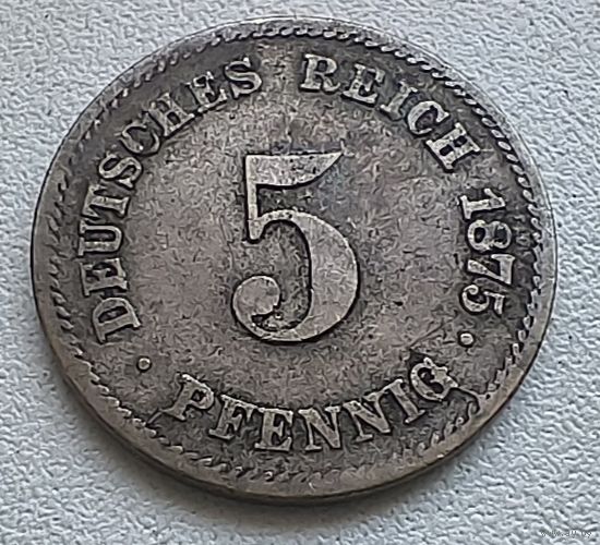 Германия 5 пфеннигов, 1875 G  2-1-15