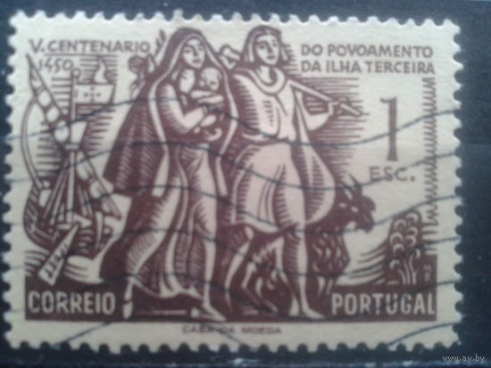Португалия, 1951. 500 лет колонизации о-ва Терсейра (Азорские о-ва)