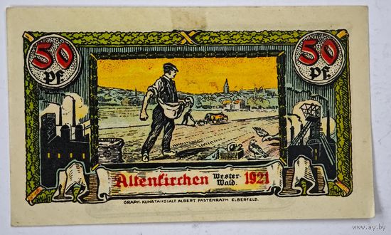 1921 год 50 пфеннигов Германия нотгельд