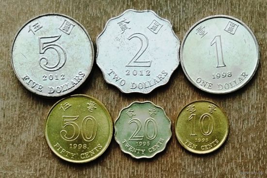 Гонконг, 1995-2012 годы, набор 6 монет