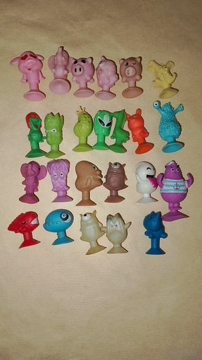 Фигурки на присосках, похожи на бонстики