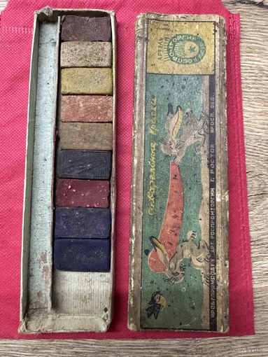 Акварельные краски.1940-е года.