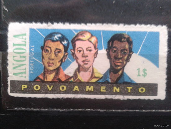 Ангола, колония Португалии, 1962. Марка для колонии, надпечатка "Рост населения"