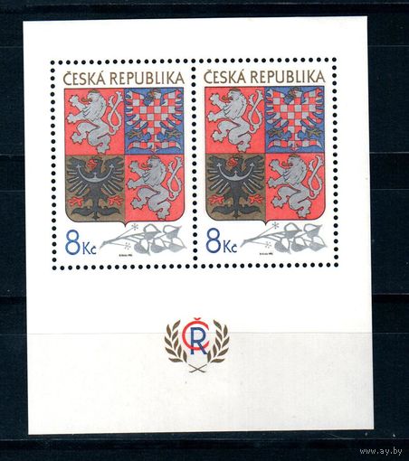 1993 Чехия Герб блок**