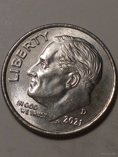 10 центов  США 2021 D  год
