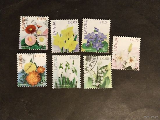 Латвия 2016 7 м цветы