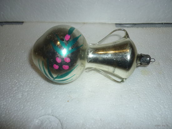 Ёлочная игрушка. Кувшин с ручками. Амальгама СССР