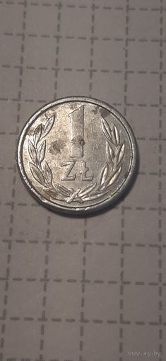 1 злотый Польша 1989 год