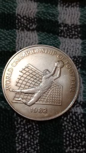 Ямайка 1 доллар 1982 футбол